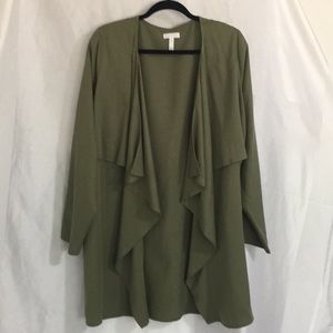 Leith draped-front Duster Jacket